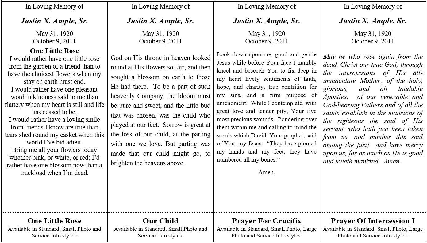 Prayer Cards