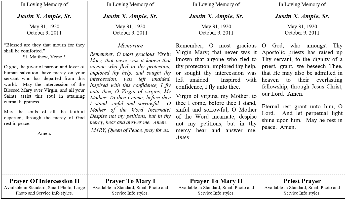 Prayer Cards